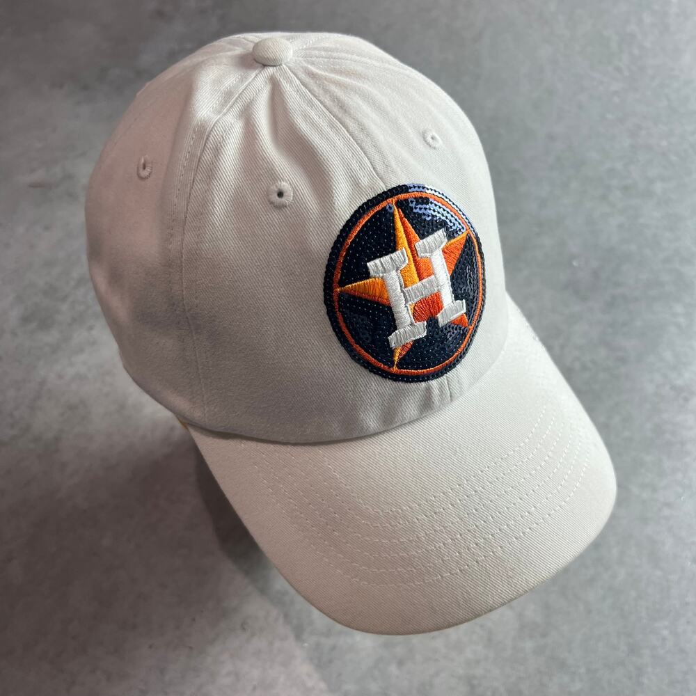 '47 Brand MLB Houston Astros Clean Up White Adjustable Hat One Size NWT
